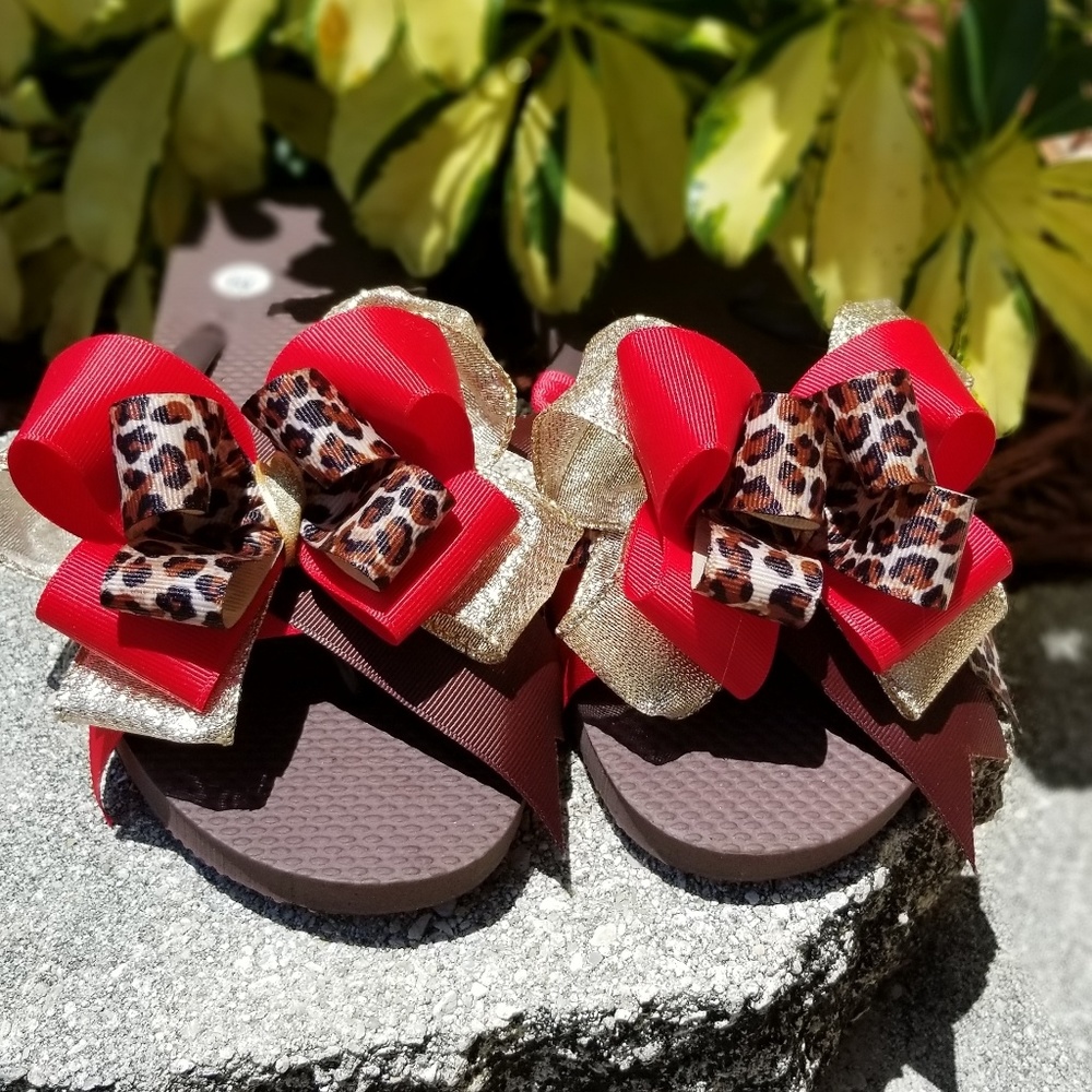 Custom designed flip flops